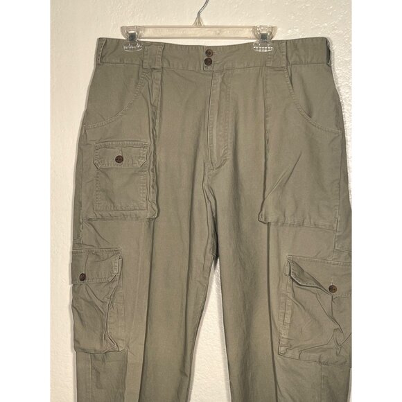 Cabelas Cargo Pants 38x32 Reg 900842 Tan Extra Pockets Outdoors Relaxed Comfort - Picture 8 of 16